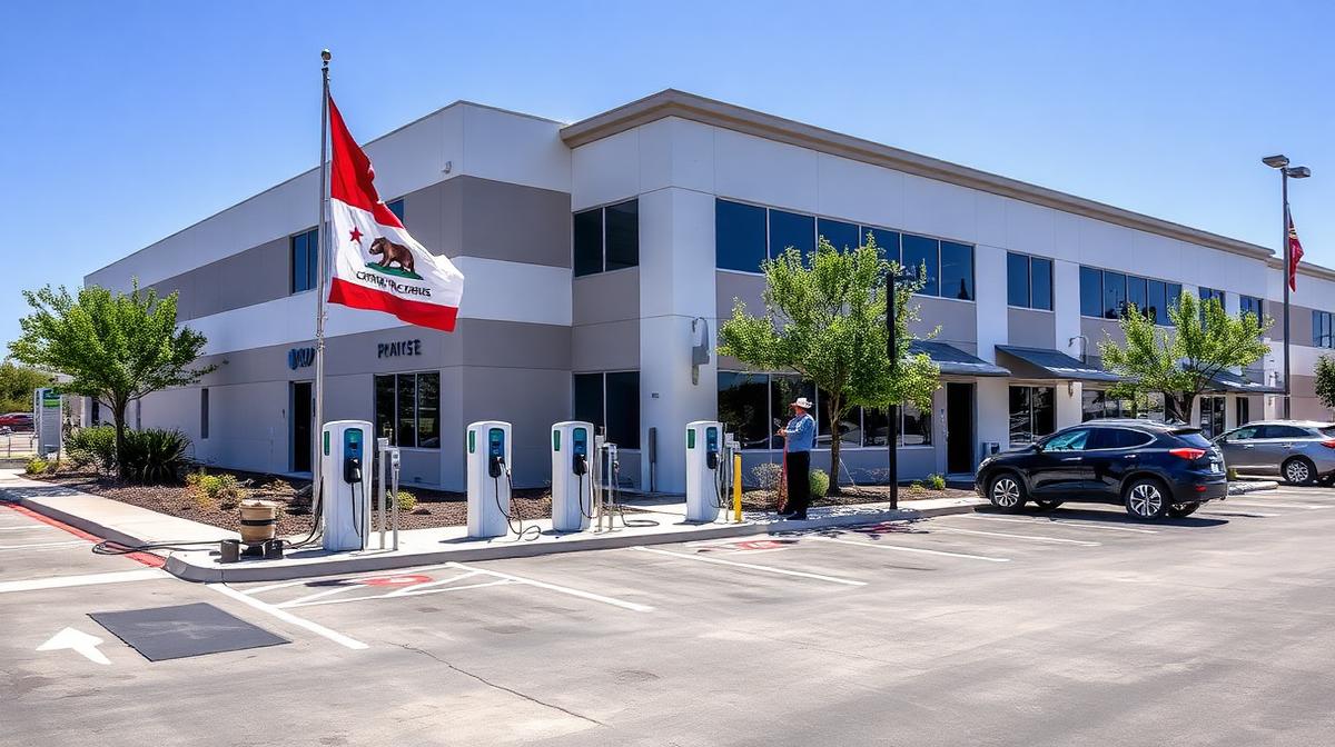 California commercial property with EV charging stations funded by CALeVIP
